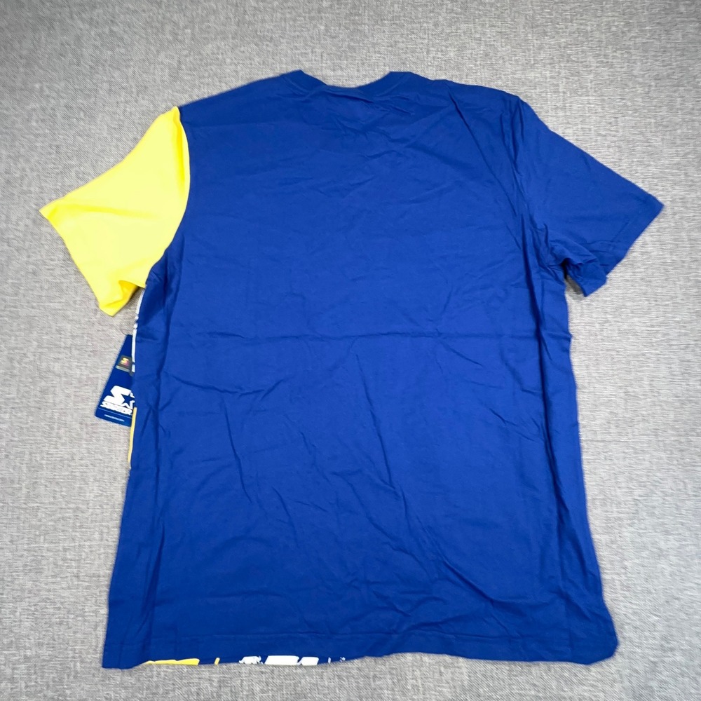 Starter Los Angeles Rams Extreme Defender T-Shirt Mens XL Blue Yellow Splash NEW - Picture 3 of 10